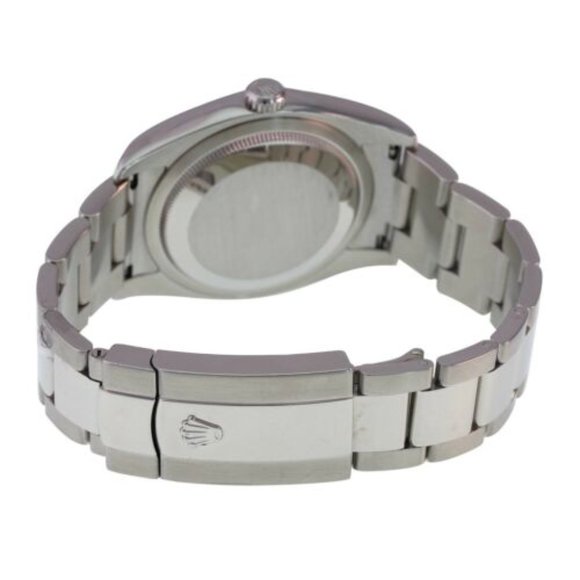 ROLEX DATEJUST UNISEX WATCH 36 MM SILVER INDEX DIAL STEEL SMOOTH OYSTER 116200 - Picture 2 of 9